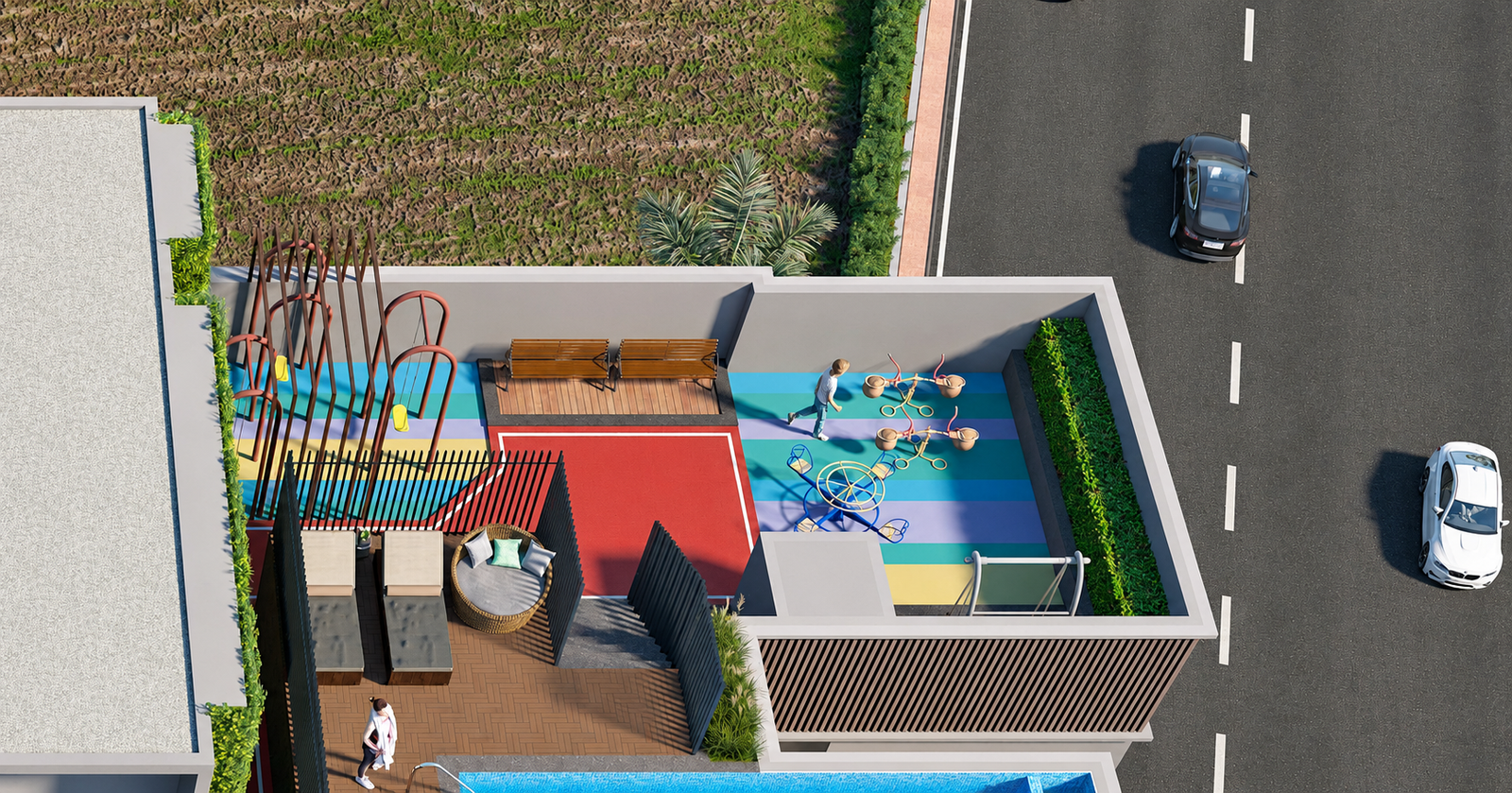 Children's play area at Sadguru Avighna